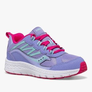 Saucony girls kids dash running shoe size 3.5 purple EUC